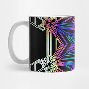 Snowflake on Black Mug